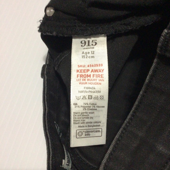 New Look Yazmin Black High Waist Skinny Denim Jeans - Size (Age) 12 - Picture 6 of 8